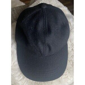 Men's Wool Blend Baseball Cap Hat Strapback Black OSFM